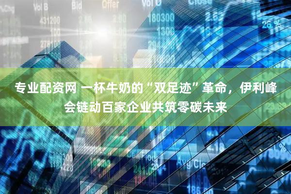 专业配资网 一杯牛奶的“双足迹”革命，伊利峰会链动百家企业共筑零碳未来