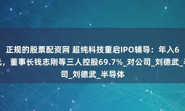 正规的股票配资网 超纯科技重启IPO辅导：年入6.4亿元，董事长钱志刚等三人控股69.7%_对公司_刘德武_半导体