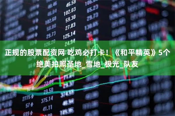 正规的股票配资网 吃鸡必打卡！《和平精英》5个绝美拍照圣地_雪地_极光_队友